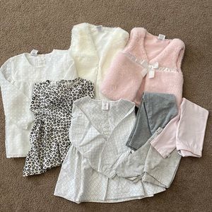 Starting out from Dillards baby girl 18 month outfit bundle 8 pieces faux fur